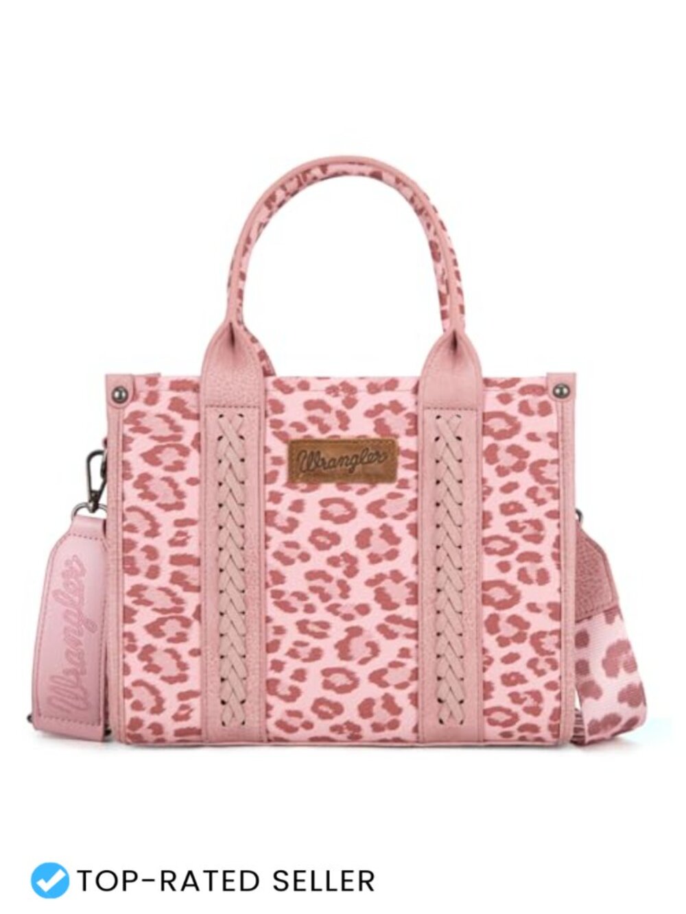 Wrangler Cow Print Tote Bag Women Western Purse Boho Top Handle Satchel Faux